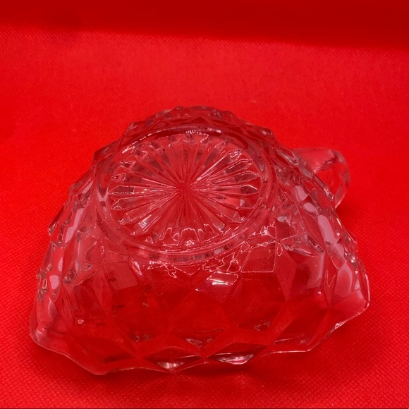 Vintage Glass Fostoria American Triangular Nappy Dish With Handle 5’’ - Picture 3 of 3